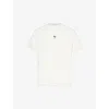 247 BY REPRESENT 247 BY REPRESENT MEN'S FLAT WHITE BRAND-PRINT OVERSIZED-FIT STRETCH-WOVEN T-SHIRT