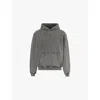 247 By Represent Brand-print Kangaroo Pocket Oversized-fit Cotton-jersey Hoody In Pewter