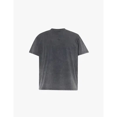 247 By Represent Mens Pewter Team Brand-print Oversized Cotton-jersey T-shirt