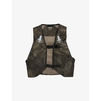 247 By Represent Mens  Camouflage Woven Chest Gilet In Terrain