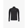 247 By Represent Mens Jet Black Quarter Zip Logo-print Stretch-woven Running Top Xl