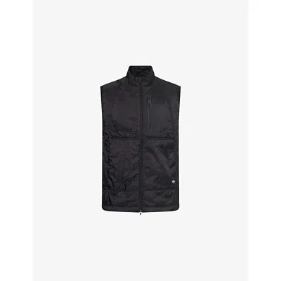 247 By Represent Mens Black Run Logo-print Nylon Gilet