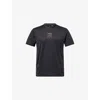 247 By Represent Mens Black Trail Logo-print Stretch-woven T-shirt In Black