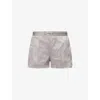 247 By Represent Mens Chalk Trail Zip-pocket Woven Shorts In Gray