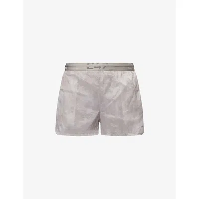 247 By Represent Mens Chalk Trail Zip-pocket Woven Shorts In Gray