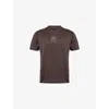 247 By Represent Mens Chocolate Trail Logo-print Stretch-woven T-shirt In Brown