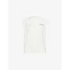 247 By Represent Mens Flat White Future Terrains Short-sleeves Oversized Stretch-woven Blend Top In Flat White