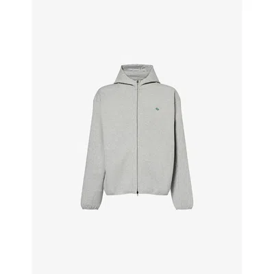 247 By Represent Mens  Numbers Zip-up Cotton-jersey Hoody In Gray