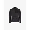 247 By Represent Mens Black Polar Fleece High-neck Regular-fit Stretch-woven Jacket In Black