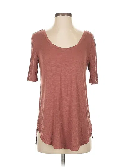 Pre-owned 24/7 Maurices 3/4 Sleeve T-shirt In Brown
