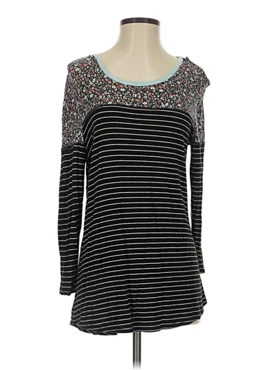Pre-owned 24/7 Maurices 3/4 Sleeve T-shirt In Black