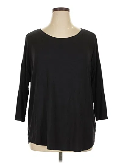 Pre-owned 24/7 Maurices 3/4 Sleeve T-shirt In Black