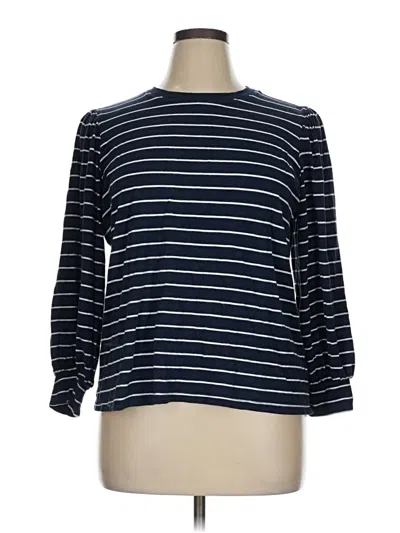 Pre-owned 24/7 Maurices 3/4 Sleeve T-shirt In Blue
