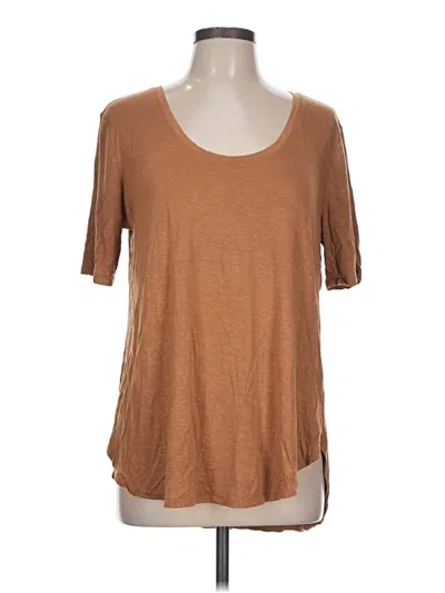 Pre-owned 24/7 Maurices 3/4 Sleeve T-shirt In Brown