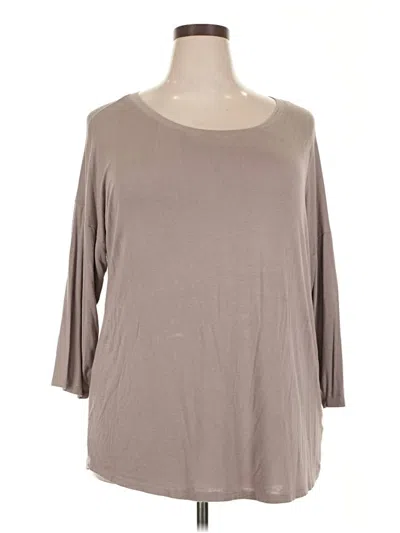 Pre-owned 24/7 Maurices 3/4 Sleeve T-shirt In Brown