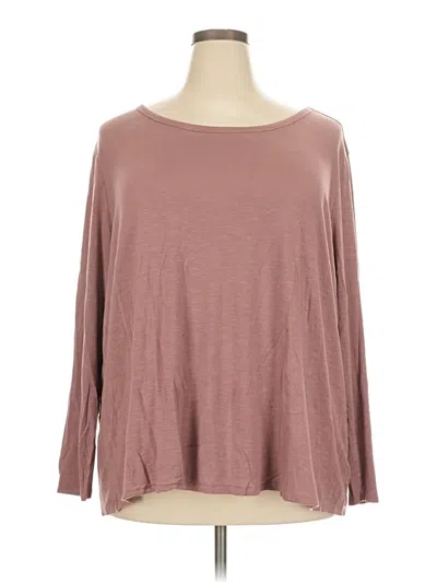 Pre-owned 24/7 Maurices 3/4 Sleeve T-shirt In Brown