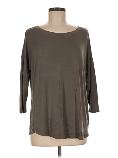 Pre-owned 24/7 Maurices 3/4 Sleeve T-shirt In Brown