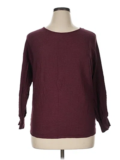 Pre-owned 24/7 Maurices 3/4 Sleeve T-shirt In Burgundy