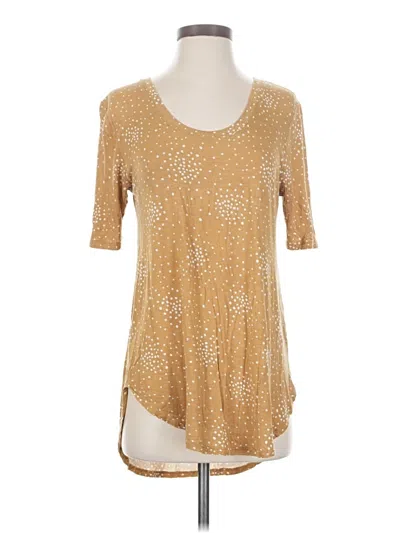 Pre-owned 24/7 Maurices 3/4 Sleeve T-shirt In Gold