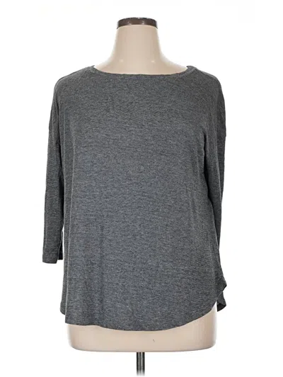 Pre-owned 24/7 Maurices 3/4 Sleeve T-shirt In Gray