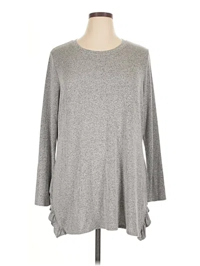 Pre-owned 24/7 Maurices 3/4 Sleeve T-shirt In Gray