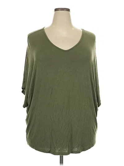 Pre-owned 24/7 Maurices 3/4 Sleeve T-shirt In Green