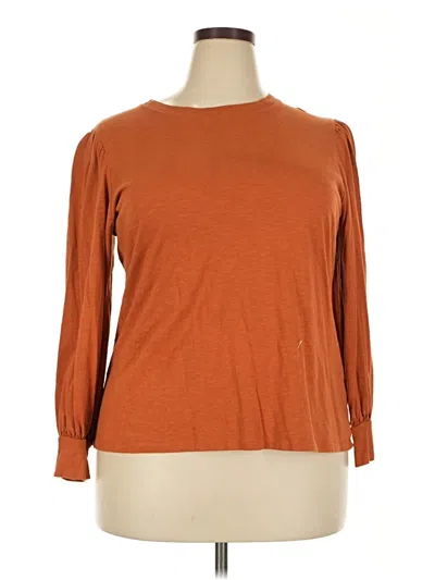 Pre-owned 24/7 Maurices 3/4 Sleeve T-shirt In Orange