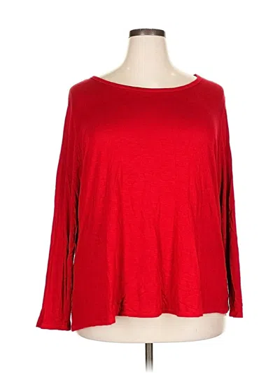 Pre-owned 24/7 Maurices 3/4 Sleeve T-shirt In Red