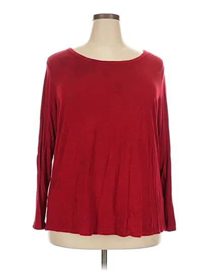 Pre-owned 24/7 Maurices 3/4 Sleeve T-shirt In Red