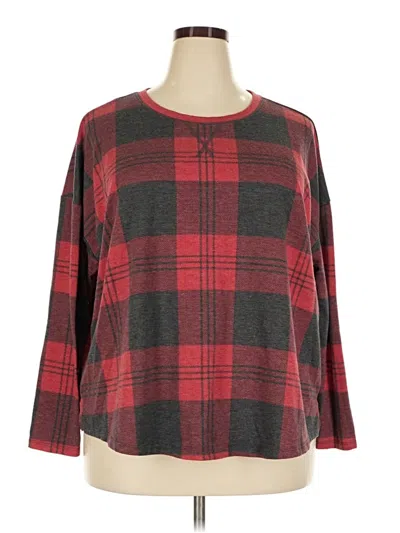 Pre-owned 24/7 Maurices 3/4 Sleeve T-shirt In Red