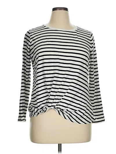 Pre-owned 24/7 Maurices 3/4 Sleeve T-shirt In Silver