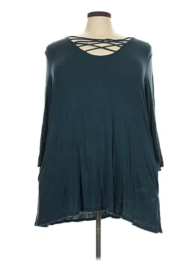 Pre-owned 24/7 Maurices 3/4 Sleeve T-shirt In Teal