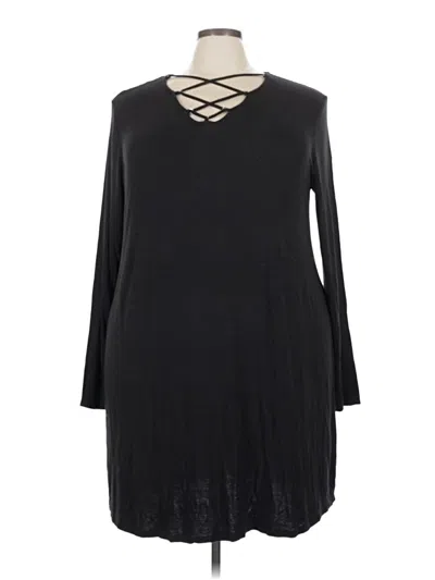 Pre-owned 24/7 Maurices Casual Dress In Black