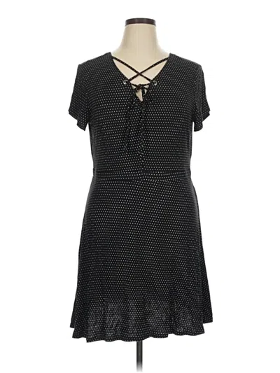 Pre-owned 24/7 Maurices Casual Dress In Black
