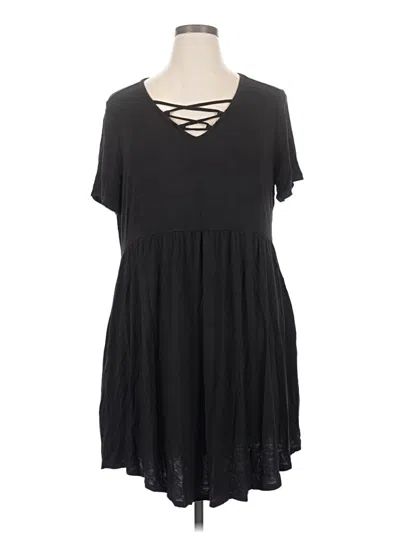 Pre-owned 24/7 Maurices Casual Dress In Black