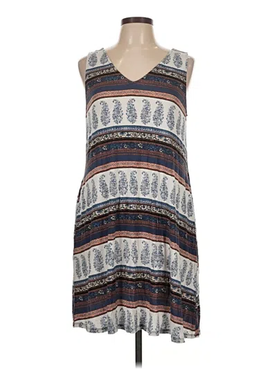 Pre-owned 24/7 Maurices Casual Dress In Blue