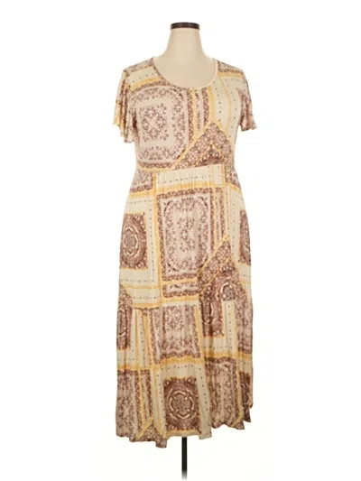 Pre-owned 24/7 Maurices Casual Dress In Brown