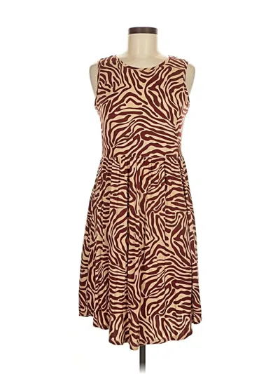 Pre-owned 24/7 Maurices Casual Dress In Brown