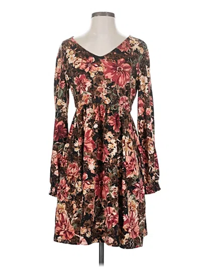Pre-owned 24/7 Maurices Casual Dress In Brown