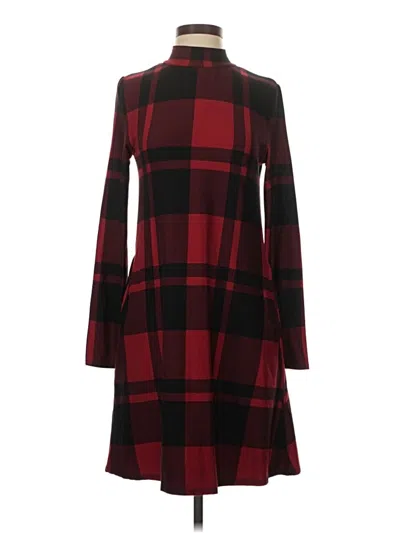 Pre-owned 24/7 Maurices Casual Dress In Burgundy