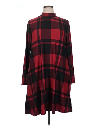 Pre-owned 24/7 Maurices Casual Dress In Burgundy