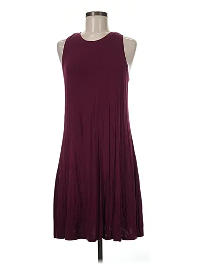 Pre-owned 24/7 Maurices Casual Dress In Burgundy