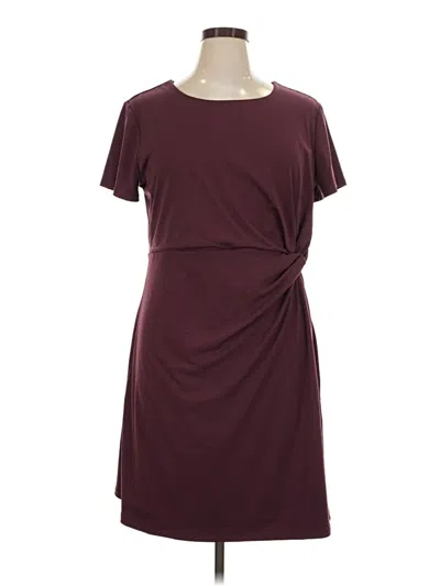 Pre-owned 24/7 Maurices Casual Dress In Burgundy