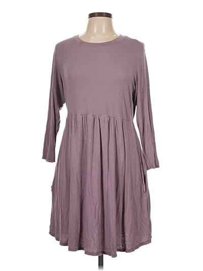 Pre-owned 24/7 Maurices Casual Dress In Gray