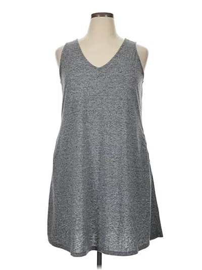 Pre-owned 24/7 Maurices Casual Dress In Gray