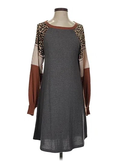 Pre-owned 24/7 Maurices Casual Dress In Gray