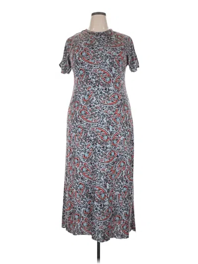 Pre-owned 24/7 Maurices Casual Dress In Gray