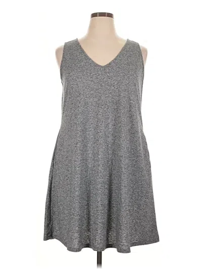 Pre-owned 24/7 Maurices Casual Dress In Gray