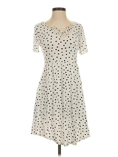 Pre-owned 24/7 Maurices Casual Dress In Ivory