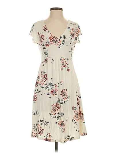 Pre-owned 24/7 Maurices Casual Dress In Ivory